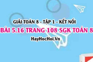 Giải bài 5.16 trang 108 Toán 8 Tập 1 SGK Kết nối tri thức
